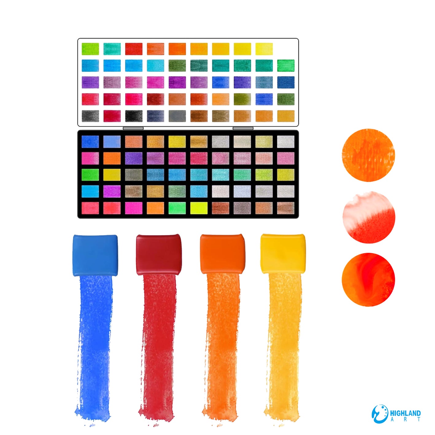 Watercolor Painting Art Set Of 100 With Brush, Multiple color Set, Christmas Gift New Year Gift,Perfect for Beginners ,Students, Artists