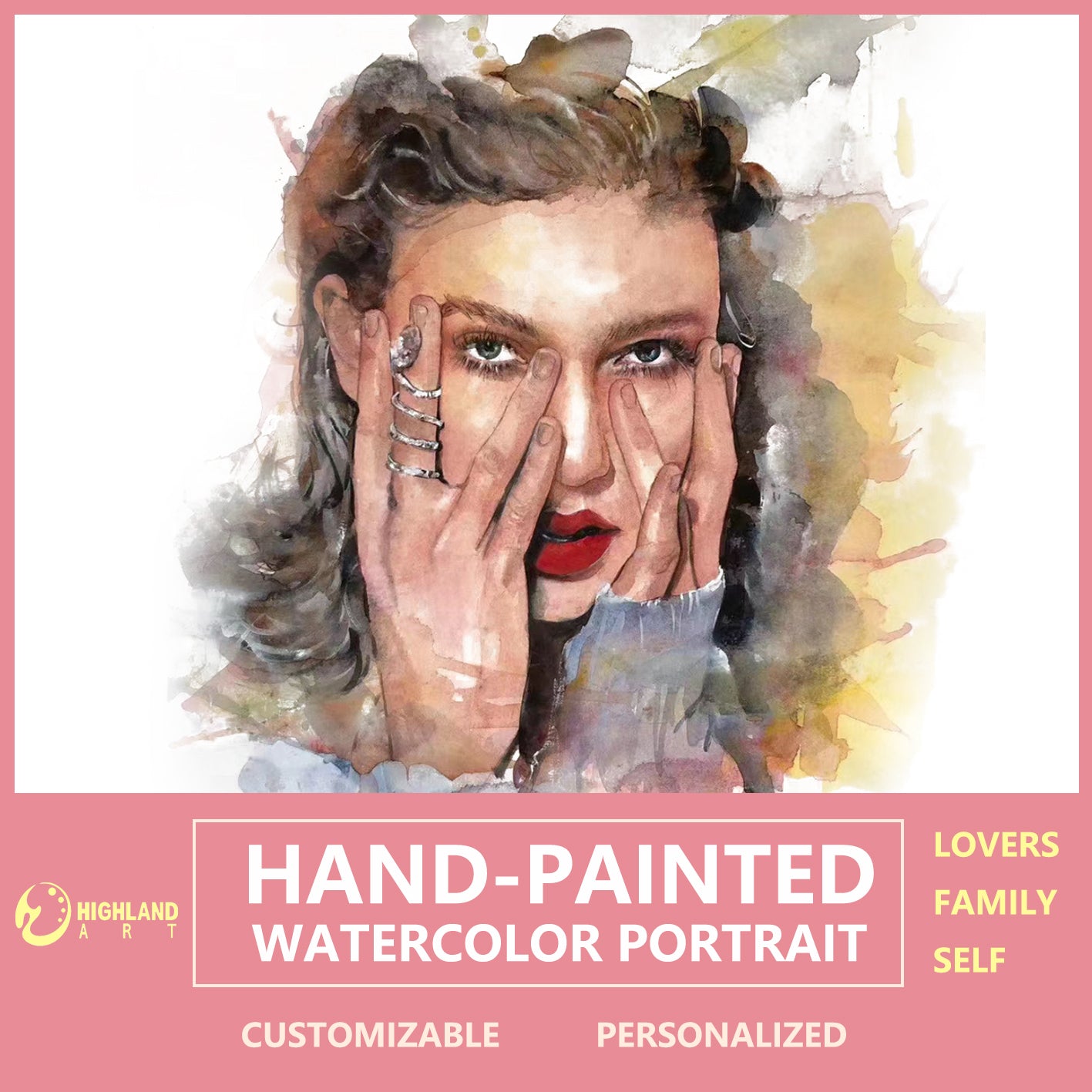 Flash Sale - Custom portrait - Private Customization [15.7 x 11.8 In] （One Person Only ）