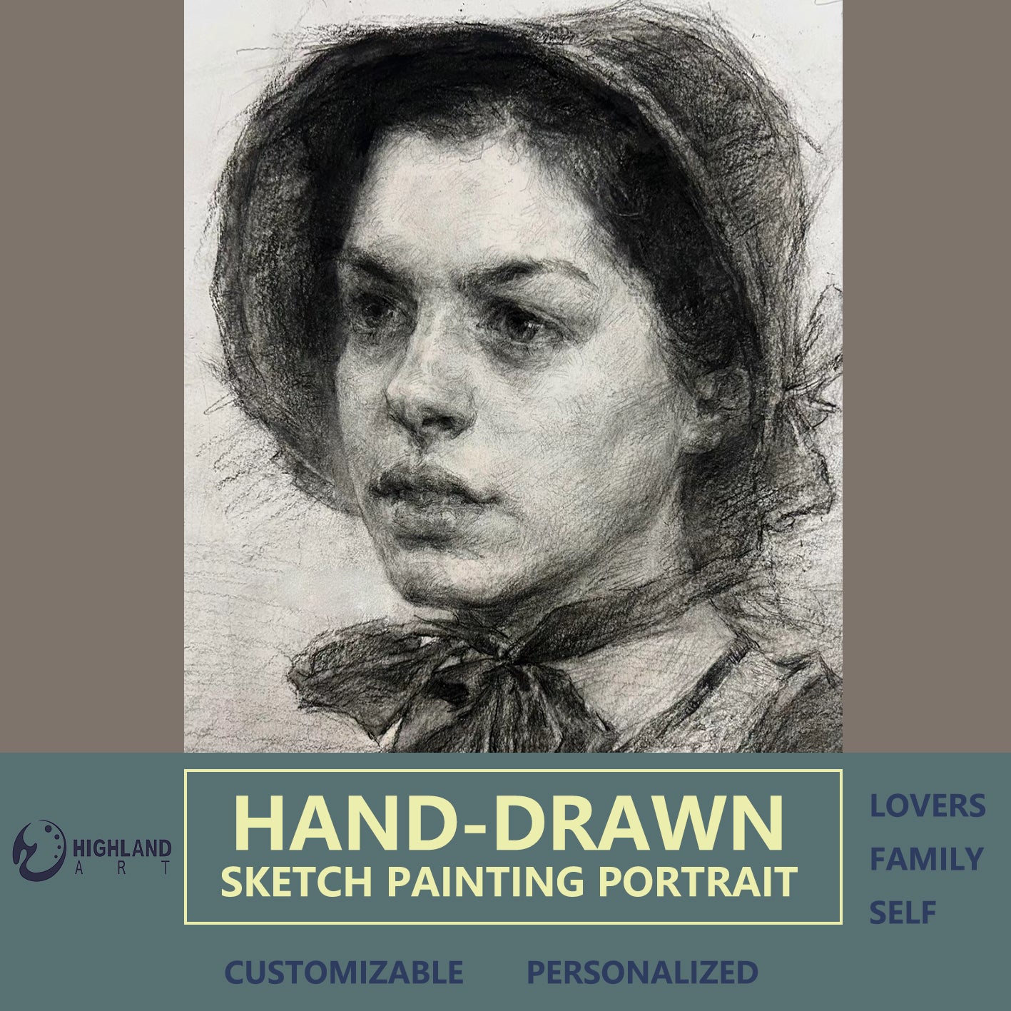 Flash Sale - Custom portrait - Private Customization [15.7 x 11.8 In] （One Person Only ）