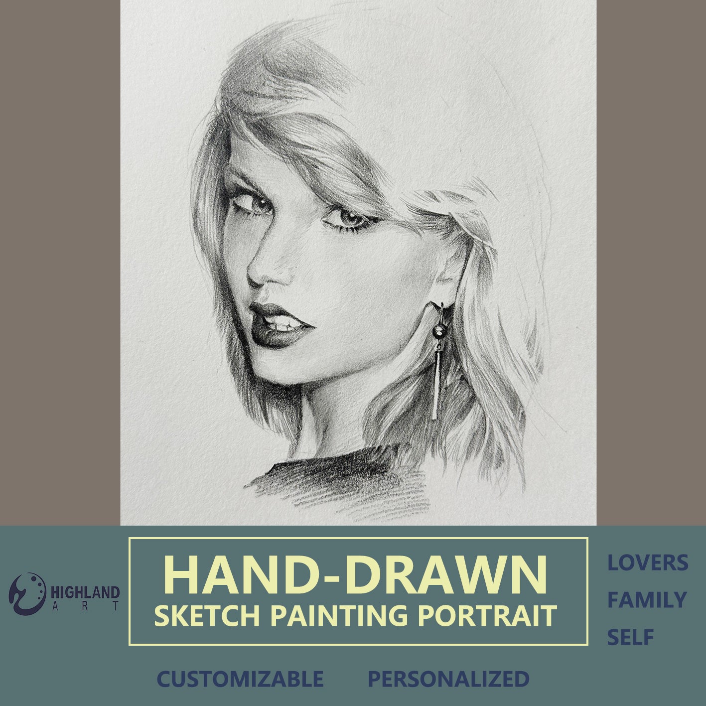 Flash Sale - Custom portrait - Private Customization [15.7 x 11.8 In] （One Person Only ）