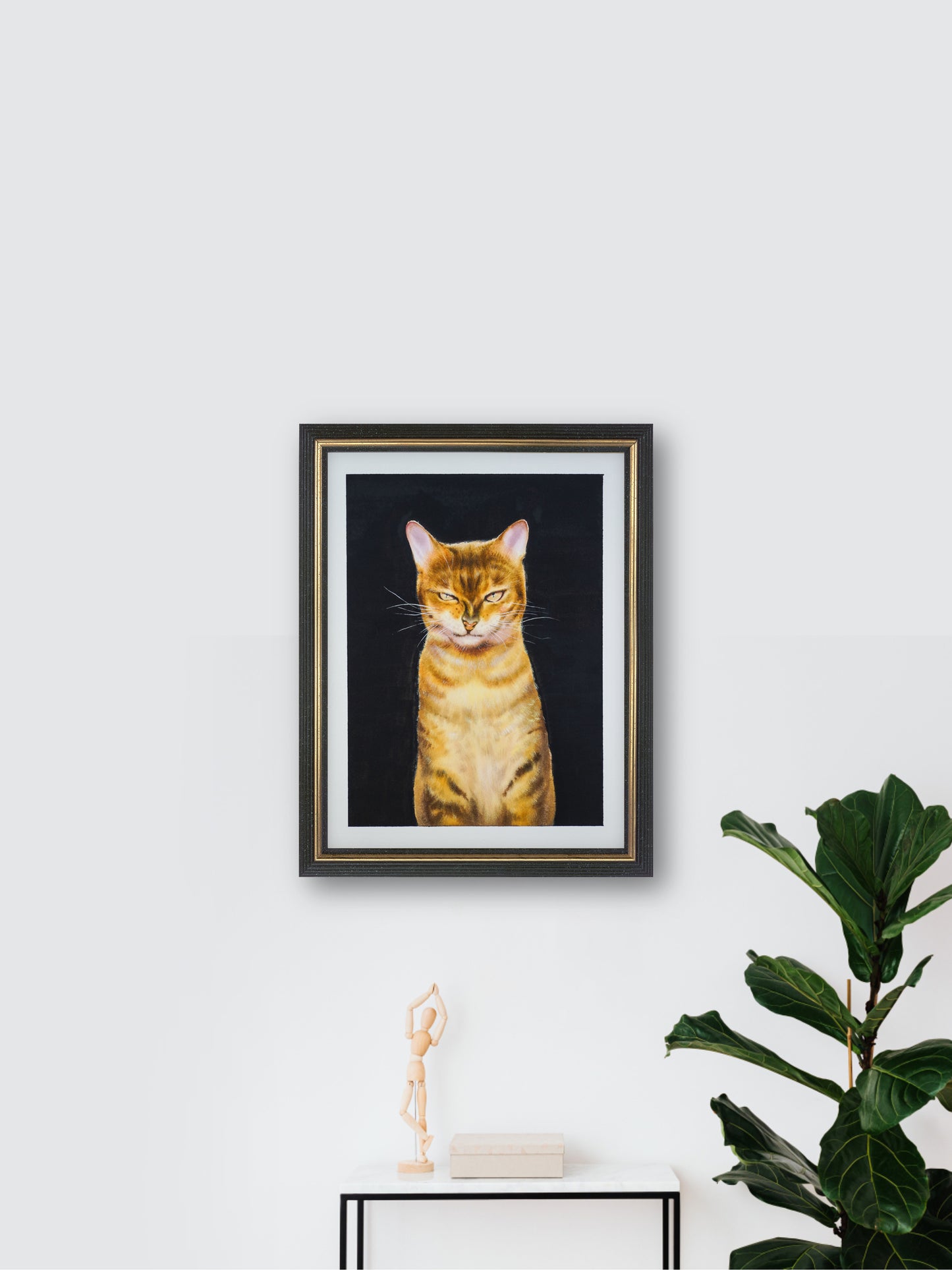 Adorable Cat - "Watercolor Painting" - Animal world - 16.5x11.8 Inches - [Ando0005]