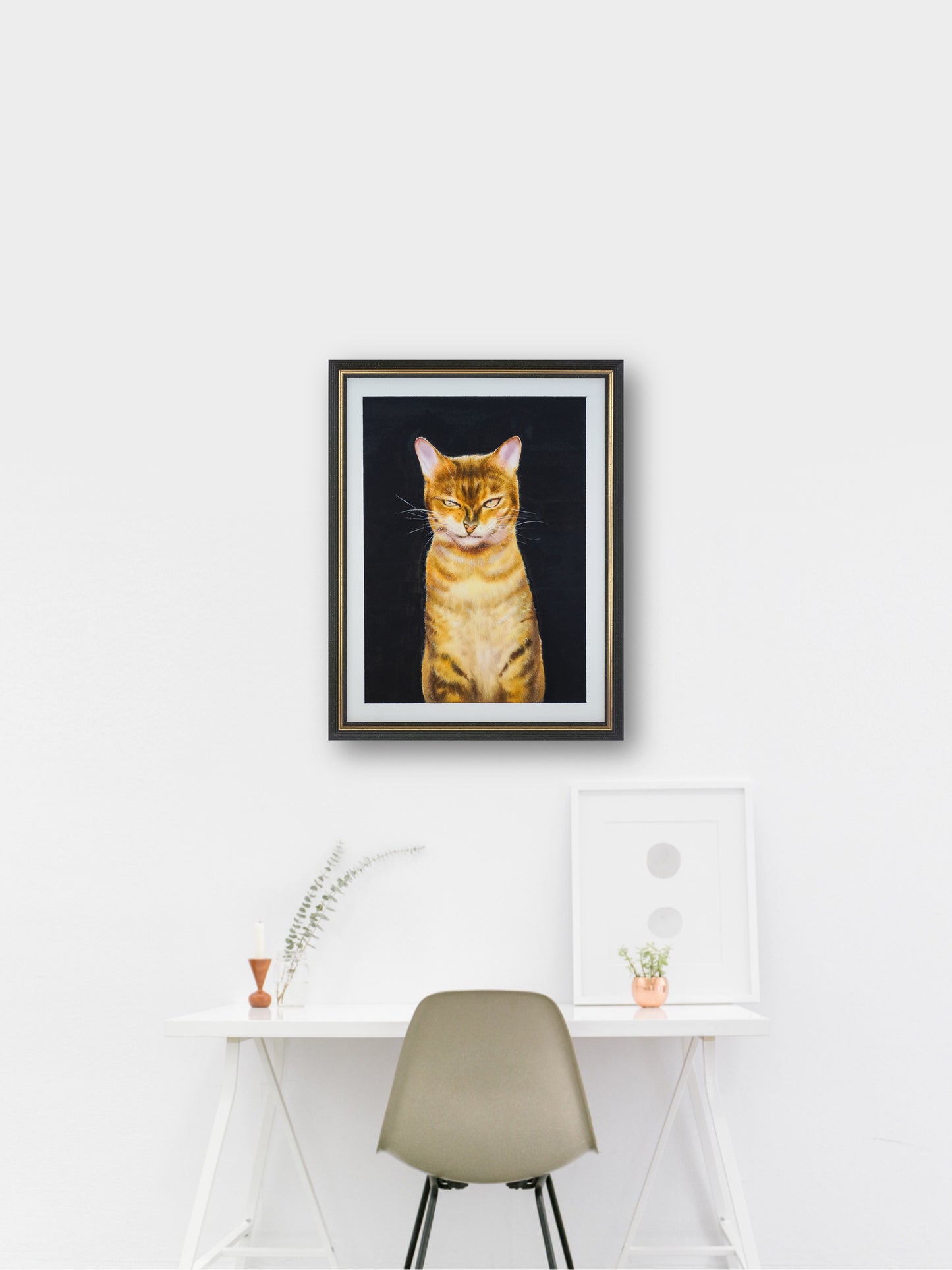 Adorable Cat - "Watercolor Painting" - Animal world - 16.5x11.8 Inches - [Ando0005]