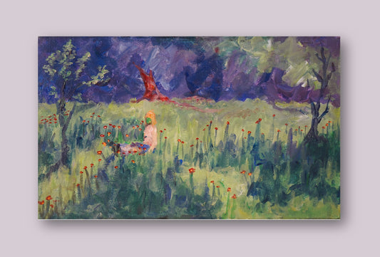 Wake up in Dream - “Acrylic painting” - Dream theme - painting for Room - 19.6x11.8 Inches - [Nicola0001]