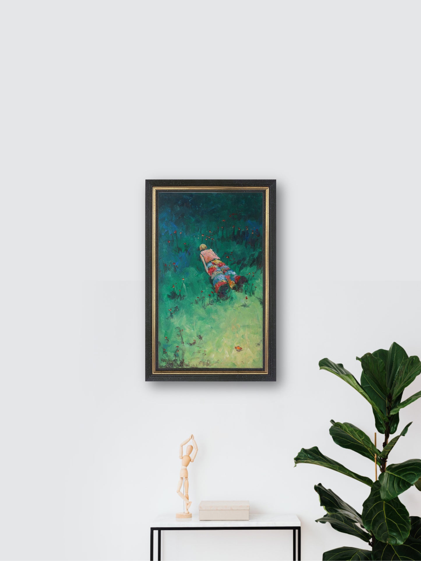 Sleep in Dream - “Acrylic painting” - Dream theme -  painting for Room - 19.6x11.8 Inches - [Nicola0002]