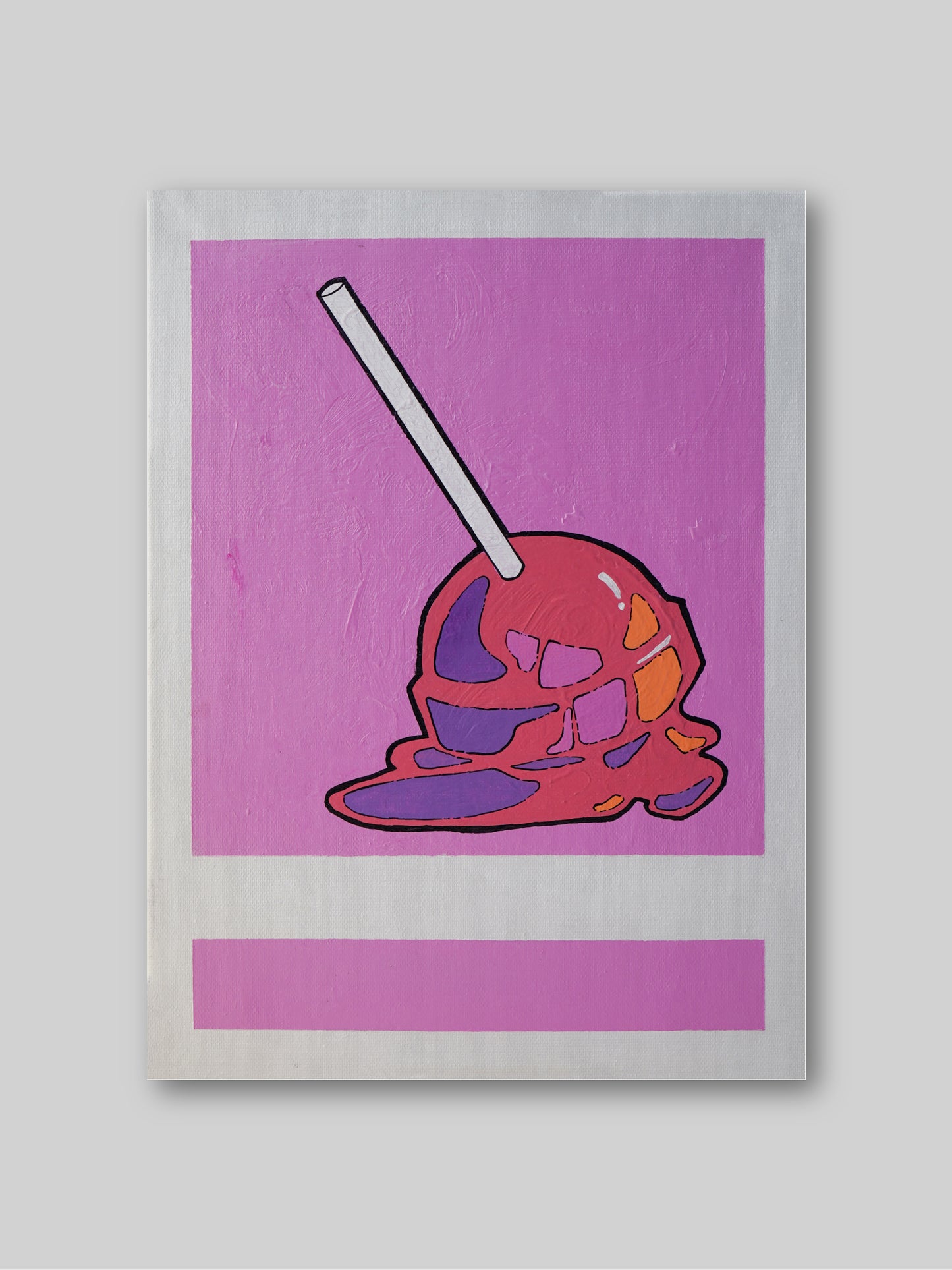 Lollipop - “Acrylic painting”  - Trick or treat -  painting for Room - 15.7x11.8 Inches - [Nicola0007]