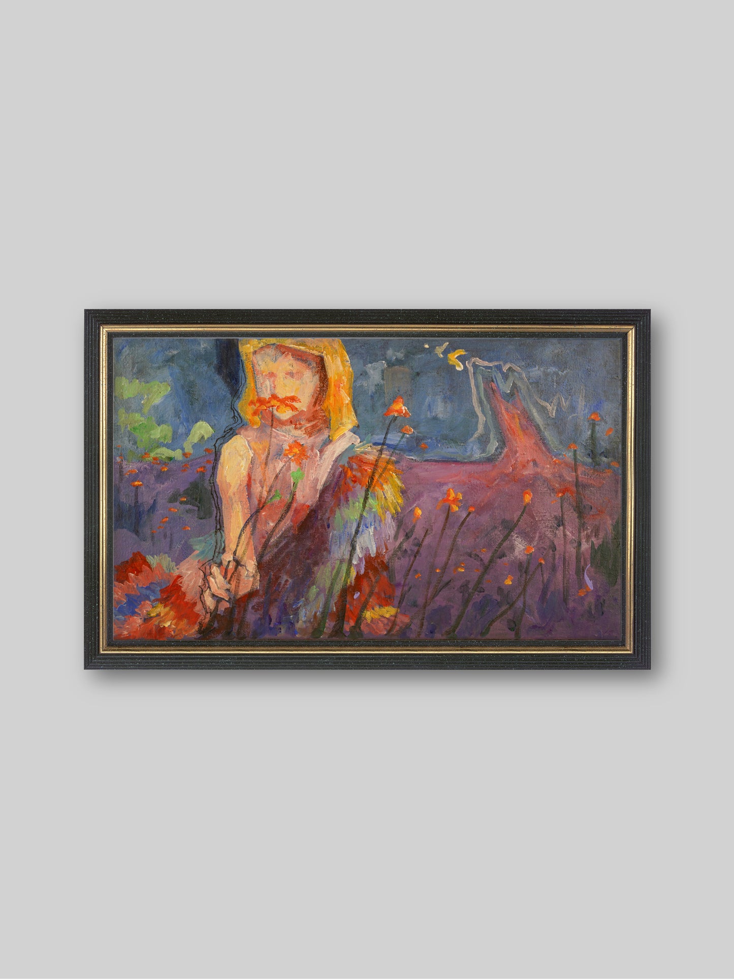 Stay in the Dream - “Acrylic painting” - Dream theme - painting for Room - 19.6x11.8 Inches - [Nicola0003]