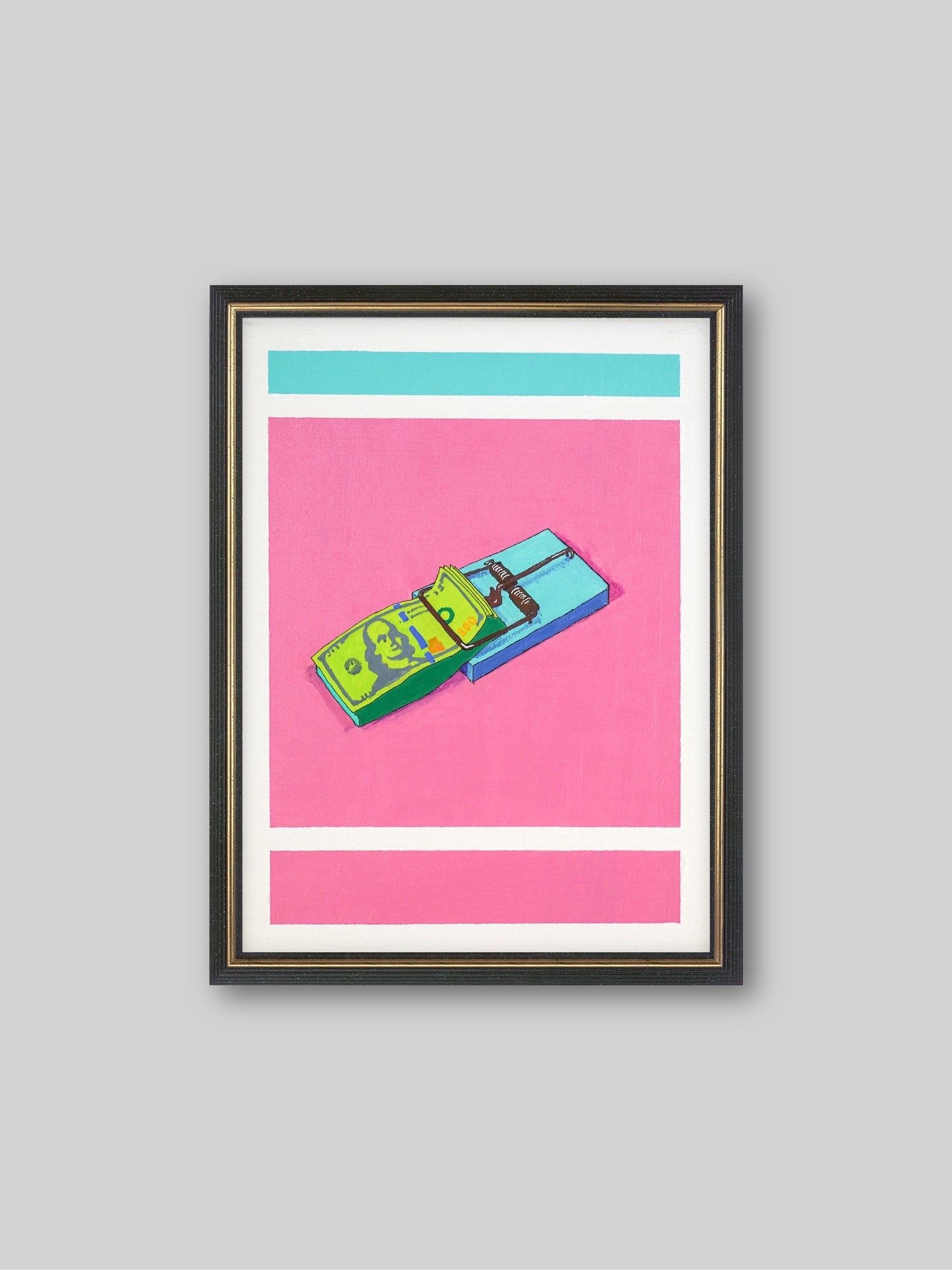 Money Clip - “Acrylic painting” - painting for Room - 15.7x11.8 Inches - [Nicola0016]