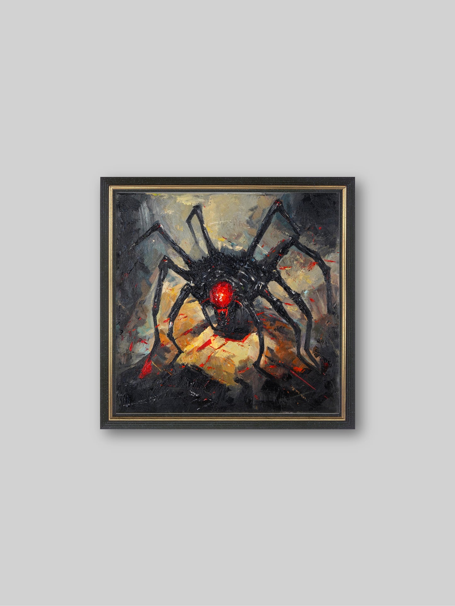 Spider - 'mechanical' - “Acrylic painting” - painting for Room - 15.7x15.7 Inches - [Judy0006]