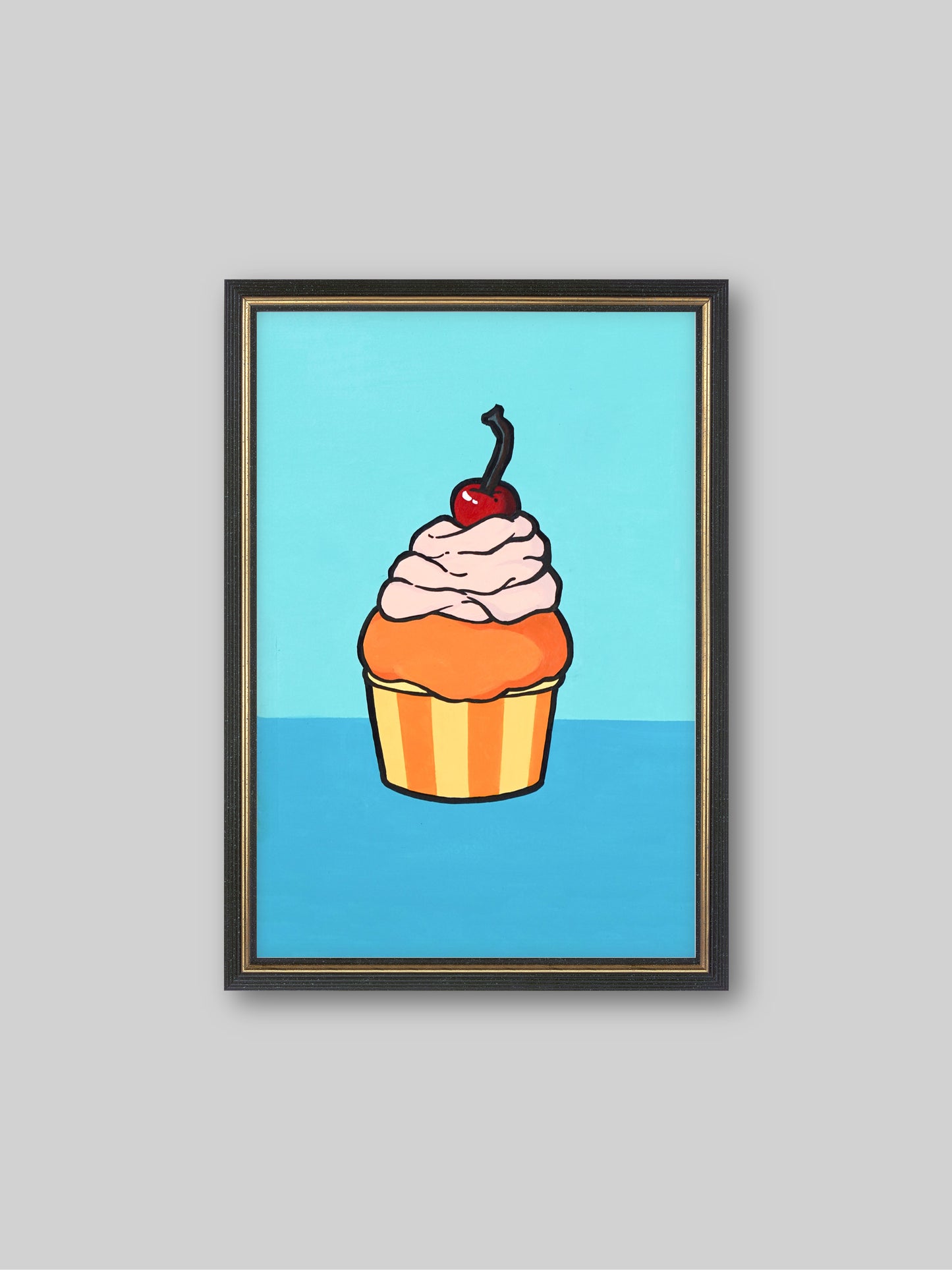 Cream Cake - “Acrylic painting”  - painting for Room - 11.2x7.5 Inches - [Arasi0008]