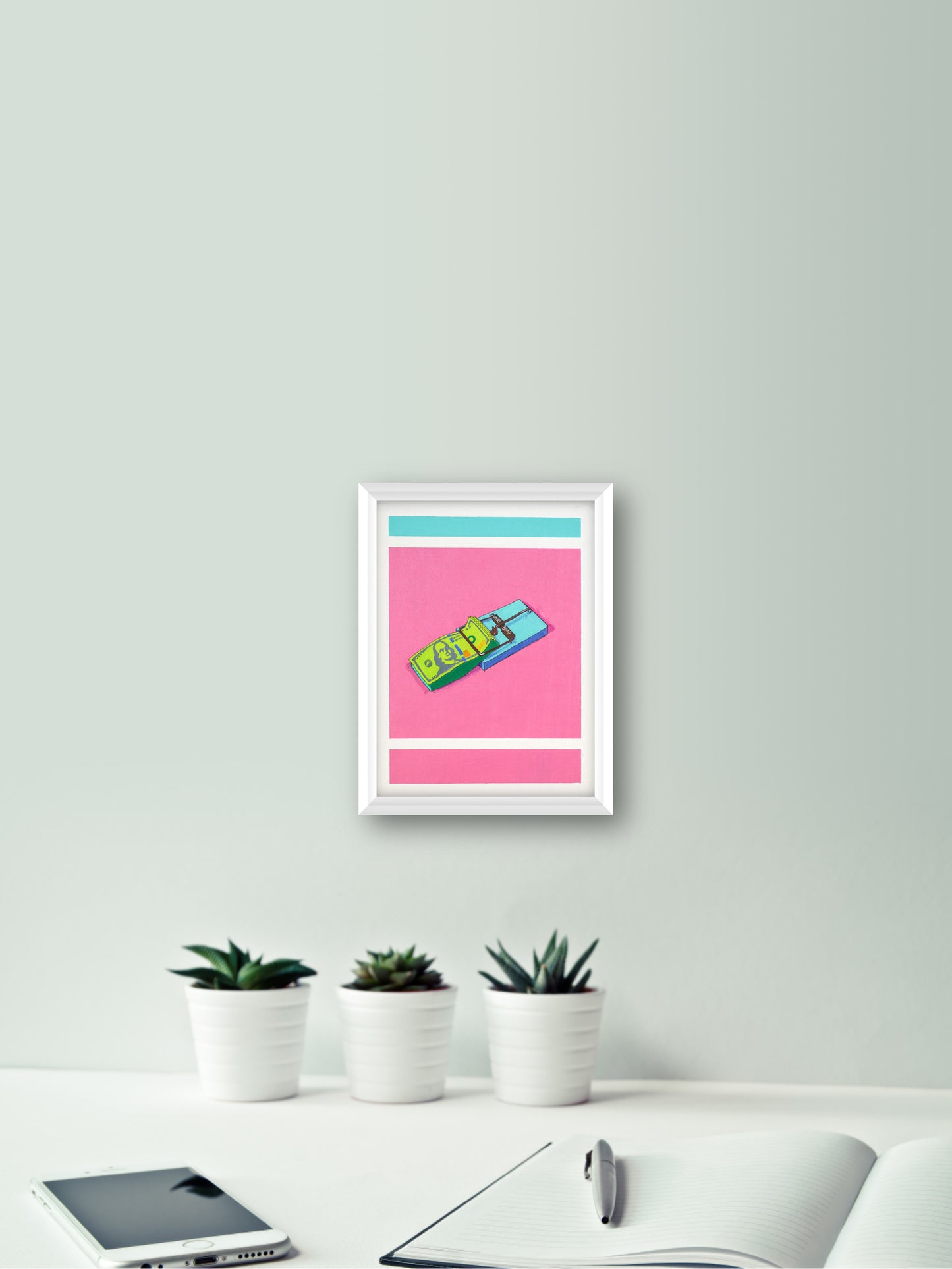 Money Clip - “Acrylic painting” - painting for Room - 15.7x11.8 Inches - [Nicola0016]