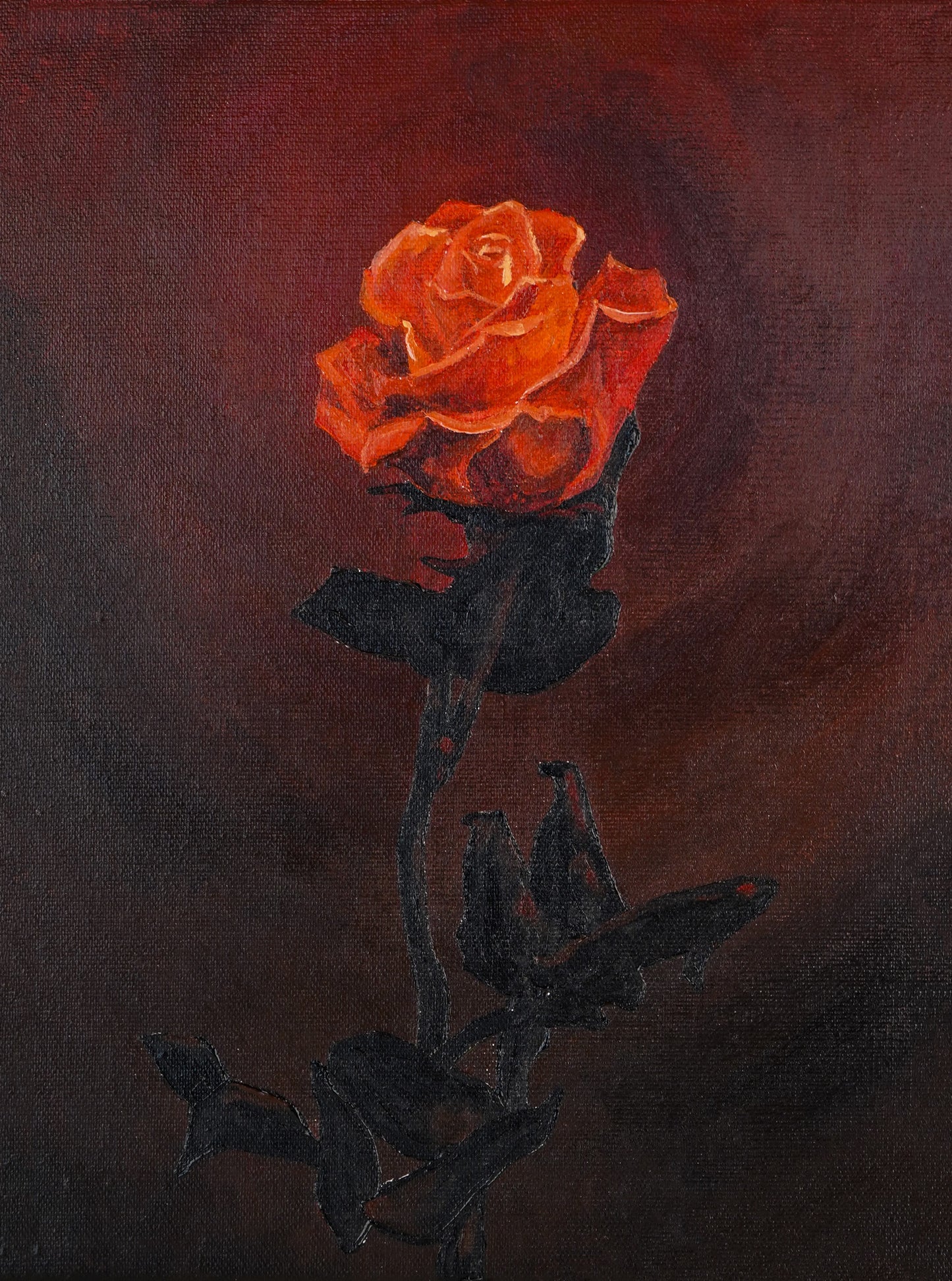 Rose & pt2 - “Acrylic painting” - painting for Room - 15.7x11.8 Inches - [Nicola0015]