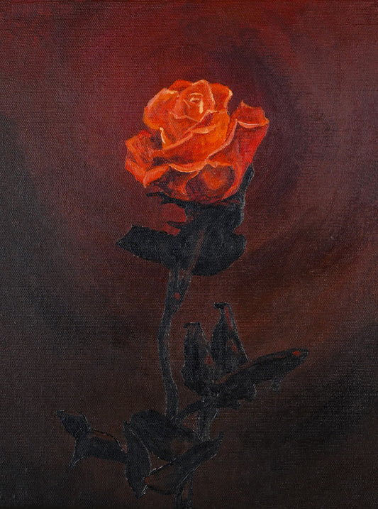 Rose & pt2 - “Acrylic painting” - painting for Room - 15.7x11.8 Inches - [Nicola0015]