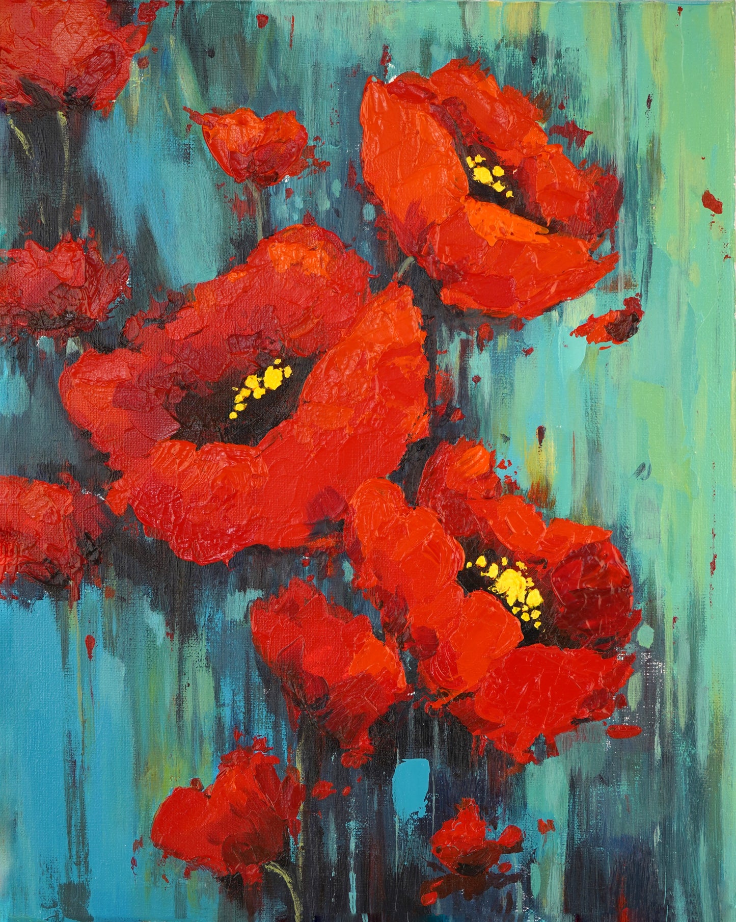 Rose & pt3 - “Acrylic painting” - painting for Room - 19.7x15.7 Inches - [Judy0005]